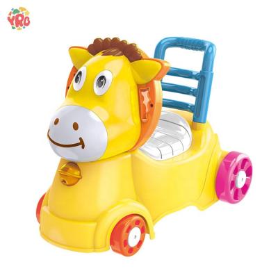 China Ride on Pony Baby Toilet Seat Pony Baby Toy Multifunctional Musical Free Wheel Car Plastic Potty for sale