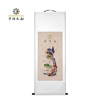 China 2022 Chinese Culture Gift Office Business Promotion Gift Set Corporate Luxury Internal Meridian Wall Chart Personalized Chart For Clients With Logo for sale