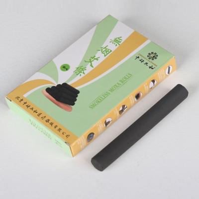 China Safety ZhongYan Taihe Moxa Rolls Moxibustion Hollow Smokeless Stick Hooks Chinese Mugwort 200pcs/box for sale