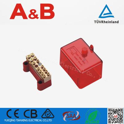 China Brass electrical neutral / active link box, cheap teminal box junction box, 7 hole for sale