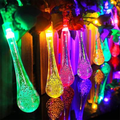 China Hot Selling Colorful Solar Garden Droplet Lights Outdoor Garden Christmas Decoration Lamp Holiday Lighting for sale