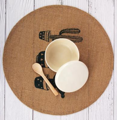 China Viable High Quality Round Jute Table Place Mat Set With Good Price for sale