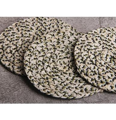 China Viable Traditional Ethiopian Indian Round Paper Cup Table Mat Fringe Place Mat Coaster For Drinks Perfect For Bar Hotel Restaurant for sale