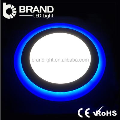 China Blue And White LED Downlights Panel Light , Color Changing LED Panel Light 3+3W for sale