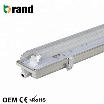 China IP65 SMD 2835 2x18w G13 4ft T8 36w IP65 LED Tri-proof Tube Light Kit For Carport for sale