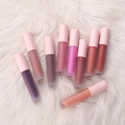 China Custom 6ML Matte Vegan Liquid Lipstick Clean Lip Gloss Waterproof Nude Waterproof Seller Private Label Lip Gloss Lip Gloss for sale