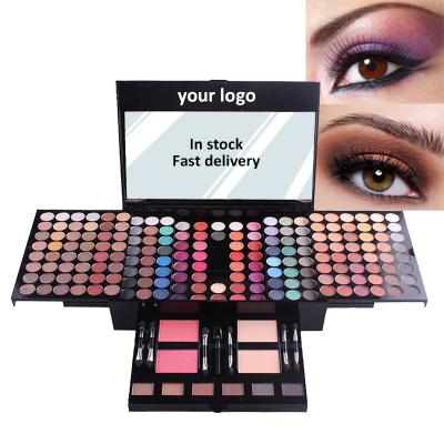 China OEM LOGO Pro Full 132 Women Cosmetic Case Makeup Palette Waterproof Eyeshadow Palette maquillaje de paletas blush pencil concealer for sale