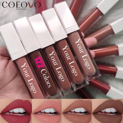 China Waterproof Clean Matte Private Label Liquid Lipstick Lip Gloss Waterproof Nude Lip Gloss Wholesale 122 Color for sale