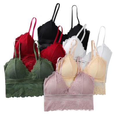 China Wholesale Antibacterial Sexy Lace Bra Simple Thin Women's Traceless Ventilation Vest Bra for sale