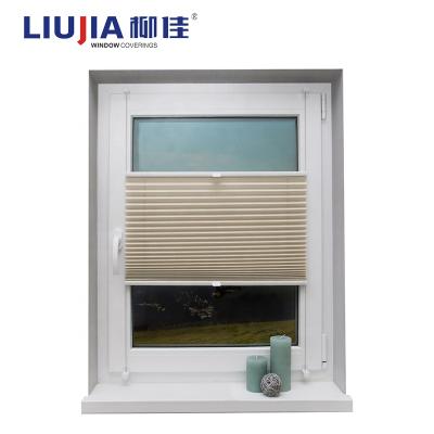 China Pleated Blinds Pleated Plissee Ohne Bohren MIT Klemmtrager Easy Fix No Lace Window Drilling Pleated Blind For Door for sale