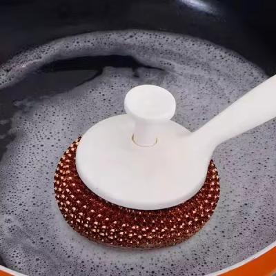 China 15g Stainless Steel Wire Cleaning Ball Round Scrubber for Kitchen Cleaning Equipment for sale