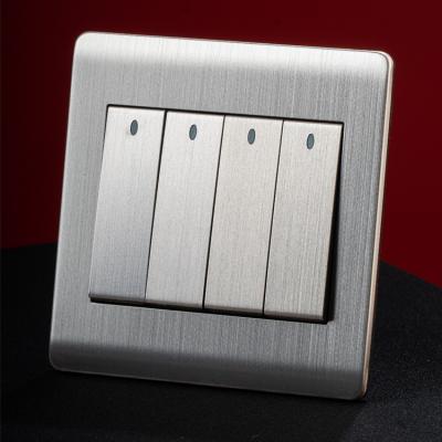 Chine Four Gang One Way ISO Certificated Best Selling Modular Wall Room Switch 250V 16A 4 Gang 1 Way Electric Light Switch à vendre