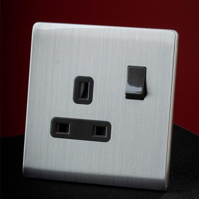 China Durable Top Selling EU Standard Type Surface Mounted Plate 13A Wall Switch Electrical Outlet for sale