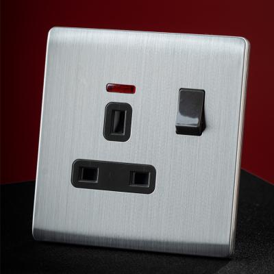 China Durable Function Hotel New Arrival Good Fancy Service Electric Wall 13A Switched Socket With Neon for sale