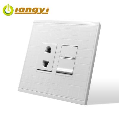 China One Gang Two Pin Wholesale Price Asian Standard ISO Electric Power Certification One Gang Two Pin Wall Switch Socket for sale