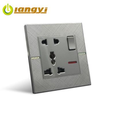 Китай 5 Pin Switch Socket With Neon Competitive Price 13A Asian Standard 250V Electric Power 2 3 5 Pin Switched Socket With Neon продается