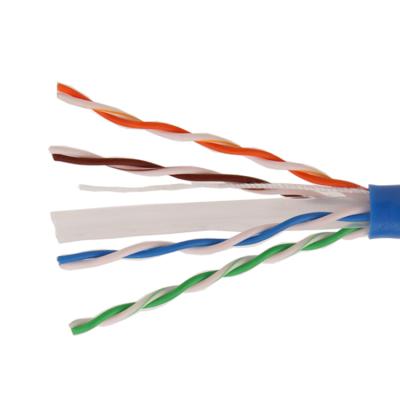 China Gigabit Ethernet network engineering 100 mtr 30 meters foil shield cat6 lan cable for sale