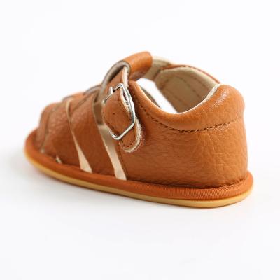 China Hot Selling Genuine Leather Pantufla Child Sandal Australia Kids Boy Summer Flat Sports Flat for sale