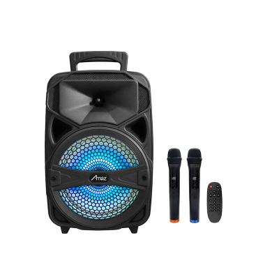 China No Cheap Price 8 Inch Trolley Altavoz Cog Party Outdoor Active Wireless Blue Speaker With Led Light for sale