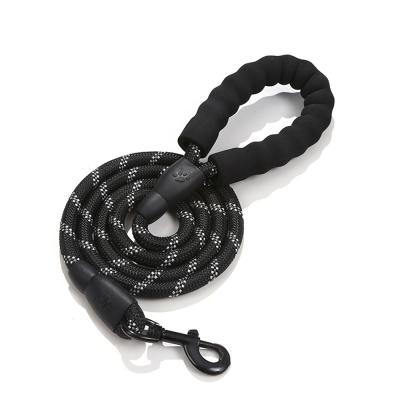 China Amazon Sales Pet Products Round Rope Reflective Warm Reflective Nylon Braided Leash Explosion-Proof Walking Rope For Dogs for sale