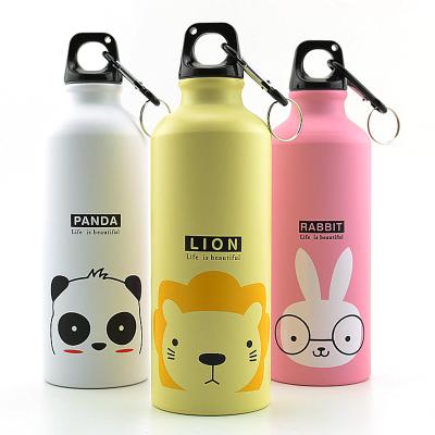 China Viable Cute Cartoon Animal Sports Aluminum Alloy 500Ml Kids Collapsible Water Bottles For Promotional Gift for sale