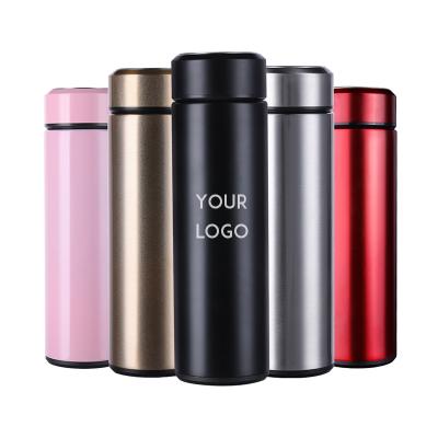 China Promotional Business Advertising Gifts 500ml Double Wall 304 Stainless Steel Vacuum Flask Insulated Thermos Bottle Tea Cup With Filter for sale