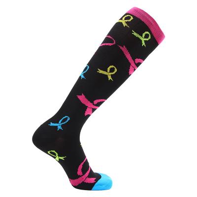 China Custom Made Nurse Unisex Compression Socks Logo Elite Sport Running Cycling Fancy Color Breathable for sale