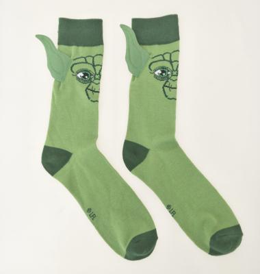 China QUICK DRY Yoda's Life In My Socks Fashion Teen Men Youth Struggle Funny 3D Cartoon Ear Socks for sale