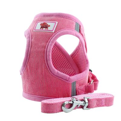 China Newest Corduroy Factory Price Pet Chest Strap Set Corduroy Trunk Strap Set for sale