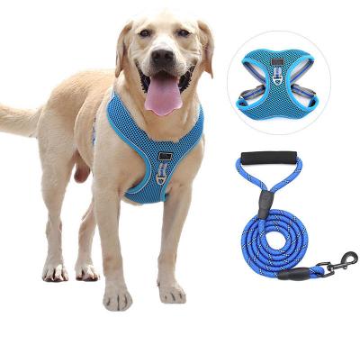 China High Quality Nylon Dog Harness And Leash Set Pet Products Puppy Pet Chest And Back for sale