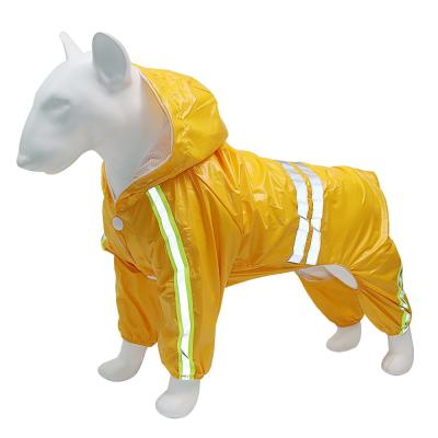 China New PU Trade Assurance Pet Products Pet Raincoat Reflective Yellow Large Pet Raincoat for sale