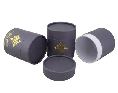 China Recyclable Recyclable Candle Gift Packaging Cylinder Box Round Paper Tube With Hot Stamping Engraving for sale