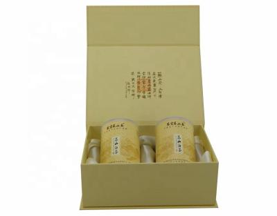 China Handmade Easy Peel Off Tea Airtight Paper Cans Packaging Luxury Cardboard Box With Gift Bag for sale