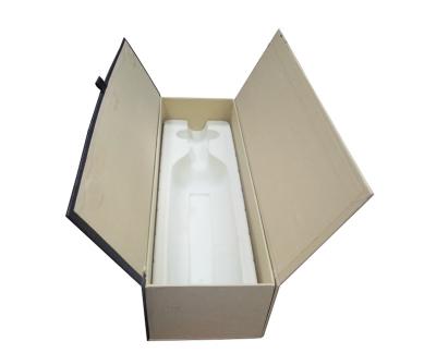 China 2021 New Design Biodegradable High End Luxury One Bottle Packaging Square Paper Wine Packing Rigid Cardboard Gift Box for sale