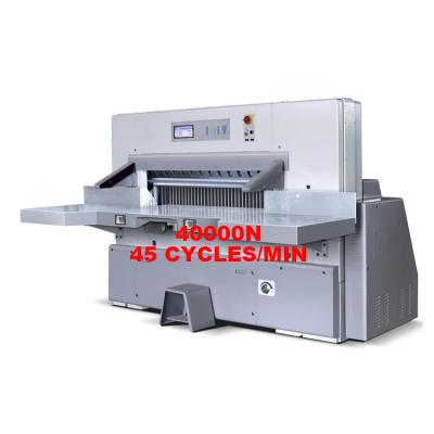 China Factory Double Double Touch Screen Worm Wheel Guide Paper Guillotine Cutter for sale