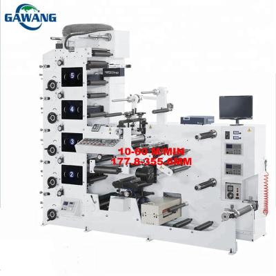 China Automatic Factory Small Label Stacked 4 Color Flexo Printing Machine for sale