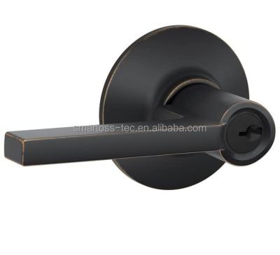 China Wholesale Easy Installion Locked Entry Lever Door Handle Interior Door Hardware For Office Or Front Door for sale