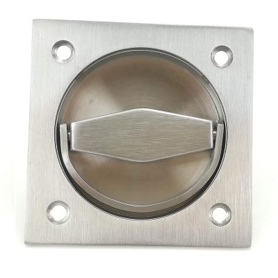 China 304 Stainless Steel Square Recessed Cup Ring Flush Pull Handle Invisible Door Pull for sale