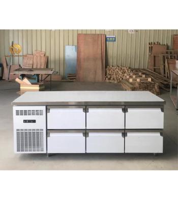 China Eco-Friendly Commercial Counter Top Fridge Restaurant Bar Fridge Undercounter Drawer Storage Refrigerator for sale