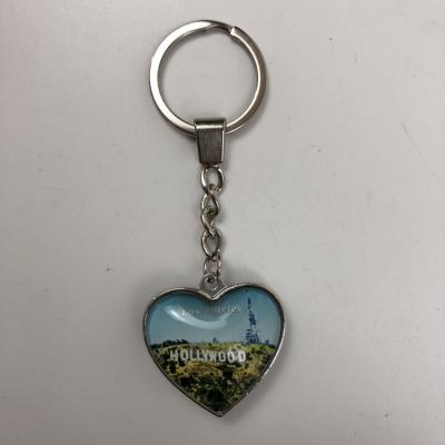 China Wholesale High Quality Waterproof+Eco-friendly Cheap Glass Love Logo Keychain Custom Printed Safety Key Chain for sale