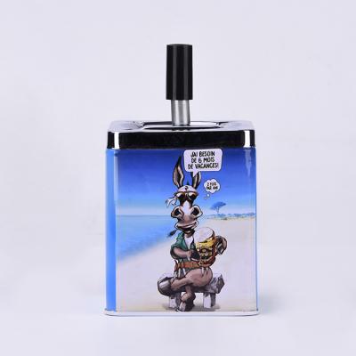 China Hot Selling Revolving Tin Smoker Ashtray With Cheap Price Good Quality for sale