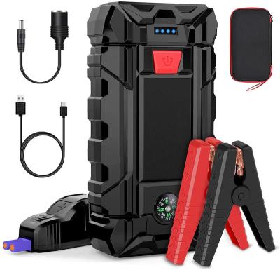 China Peak current 2000A High Power Good Quality Best Battery Charger Power Bank 12V Car Jump Starter for sale