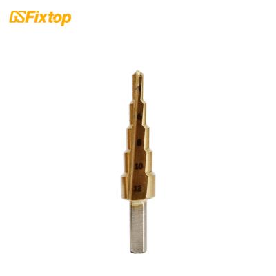 China High Quality Metal Step Drills Surface Preparation Drilling Titanium Plating Straight Spline Bit Step Drill Set for sale