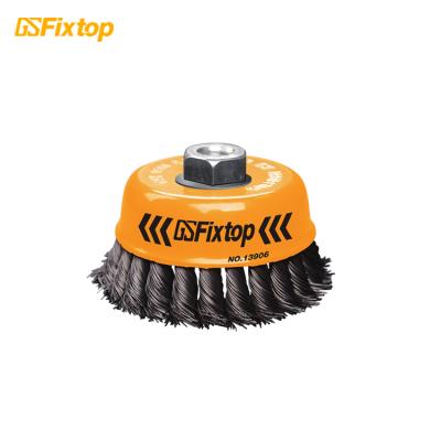 China High Quality Twisted Round Wire Brush Machine Brass Max Speed ​​12500*1.5 Stainless Steel Cleaning Wire Brush for sale