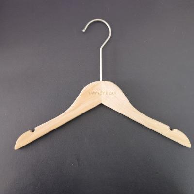 China Wholesale Durable Wooden Racks Pet Clothes Hanger Stocked Strong Solid Wooden Clothes Hanger for Dog Clothes for sale