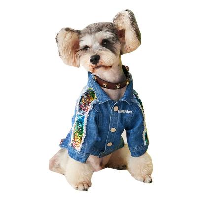 China RTS Fashion Dog Denim Jacket Dog Jeans Jacket Stocked Clothes for sale