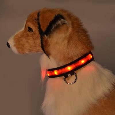 China LED Lights Lights Dog Pets Collars Polyester Adjustable Glow In The Night Dog Cat Puppy Safe Luminous Flashing Collar Pet Supplies for sale