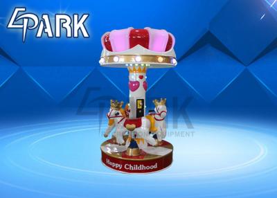 China Cute Pony Shape Kiddie Ride Carousel / Coin Operated Kiddie Rides LED Lights for sale