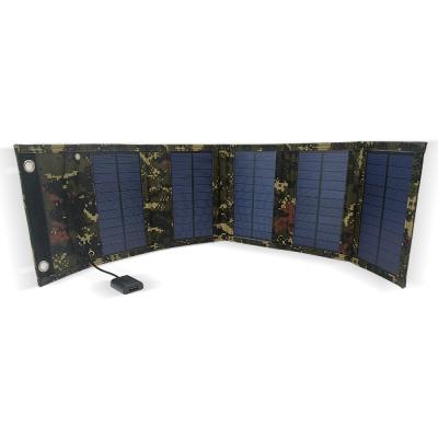 China Portable Commercial/Boat/Car/Camping 5V 15W 5 Times Camouflage Collapsible Folding Solar Panels Kit for sale