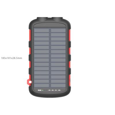 China Dual Usb 20000Mah 15W Phone Charger Station Power Bank Wireless Powerbank Fast Outdoor Waterproof Solar Power Bank Support Charging for sale